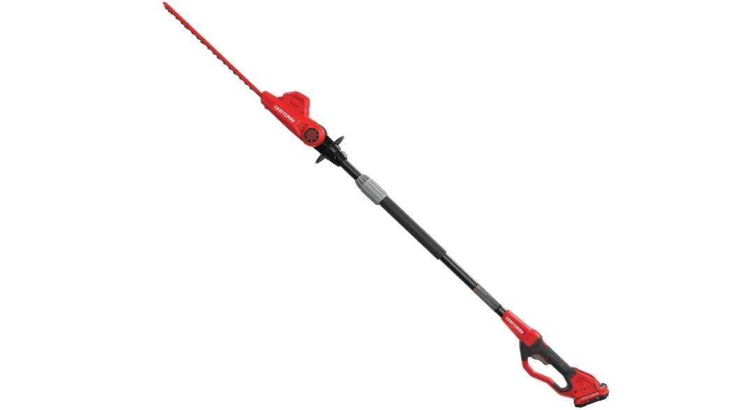  CRAFTSMAN V20 Cordless Pole Hedge Trimmer, 18-Inch, Extended Reach, Battery and Charger Included (CMCPHT818D1)