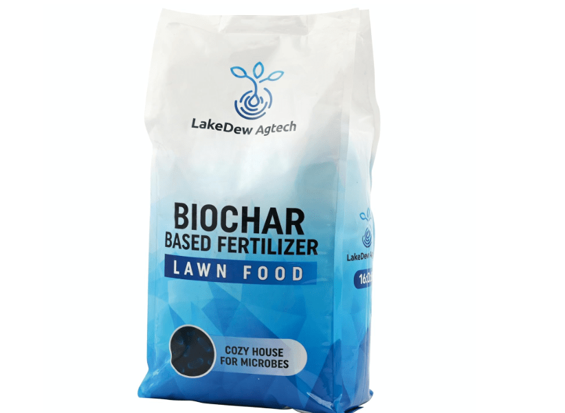 
LakeDew Biochar Lawn Fertilizer 16‑0‑8 – Moisture Retention & Microbial Boost – Fix New Construction or Sandy Soils – Eco‑Friendly