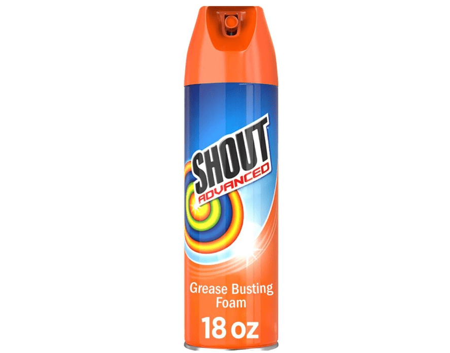 
Shout Advanced Grease Busting Foam, Laundry Stain Remover, Oil and Grease Stain Remover for Clothes Laundry; Works on motor oil, bike grease, cooking oi