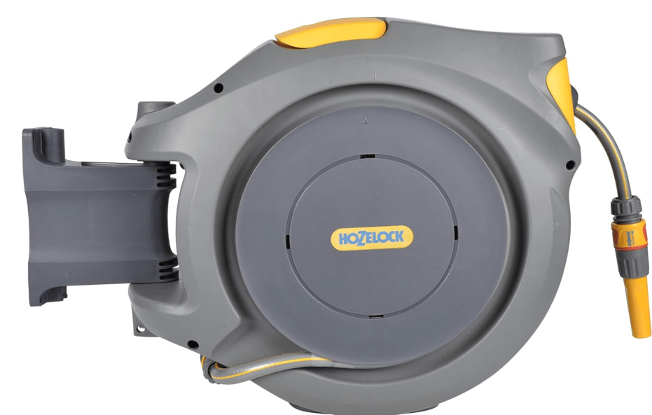 
Hozelock - Auto Reel 30m Wall-Mounted Hose Reel : Easy to Install, Lock, Auto-Rewind, Ready-to-use Reel with Nozzle, Fittings, Hose and Accessories