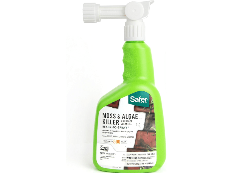 
Safer Brand 5324-6 Moss and Algae Killer and Surface Cleaner, 32 oz. Hose Sprayer