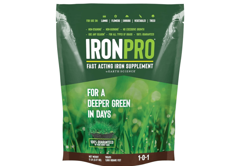 
Earth Science IronPro Fast Acting Lawn Garden Iron Supplement–5 lb–Deep Green Results for Grass, Flowers, Vegetables, & Shrubs, Non-Staining
