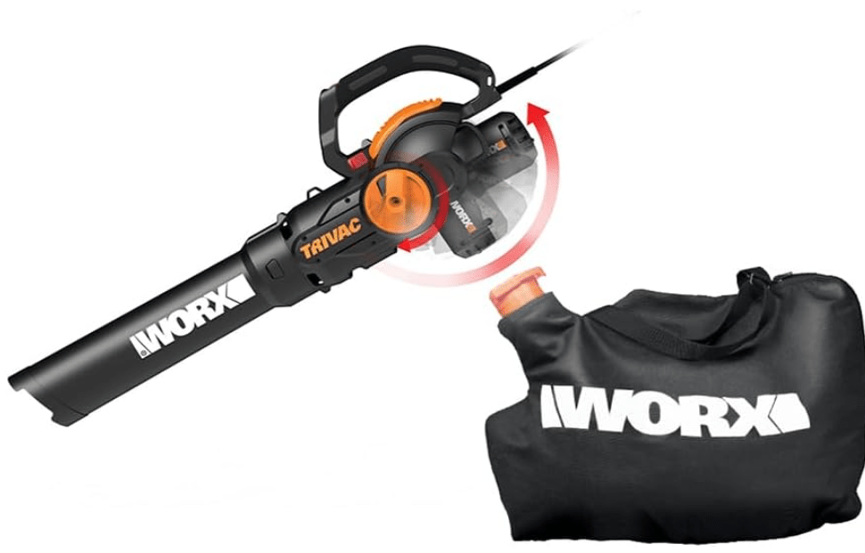 
WORX WG512 12 Amp Trivac, 3 in 1 Electric Leaf Blower, Leaf Vacuum & Leaf Mulcher for Lawn Care