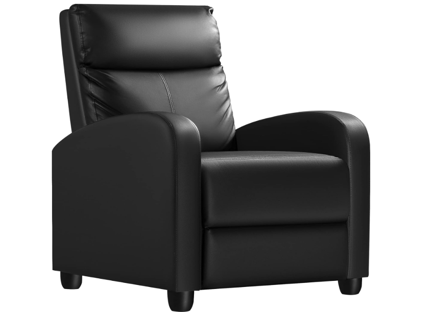 Homall Modern Recliner Chair Padded Seat Pu Leather for Living Room Single Sofa Recliner Seat Club Chair Home Theater Seating