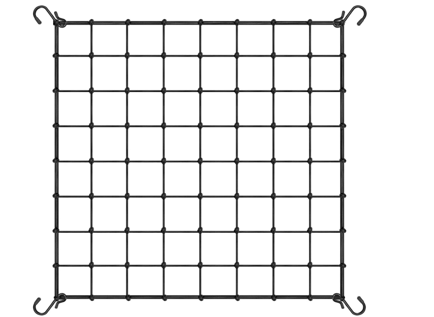  VIVOSUN 4 x 4Ft. Elastic Trellis Netting with 4 Hooks for Climbing Plants, Vegetables, Fruits, and Flowers, 1-Pack