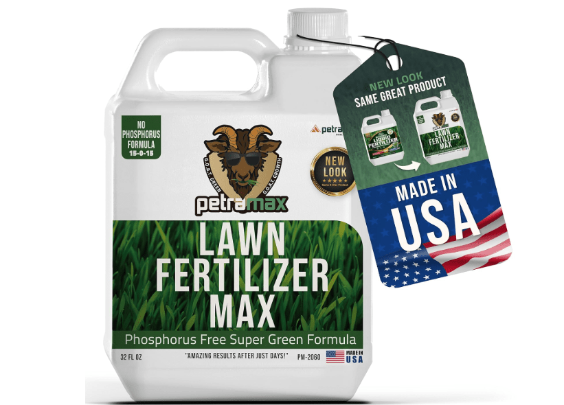 
PetraMax Liquid Lawn Fertilizer 15-0-15 (32 Oz) â€“ Lawn Repair Formula with Nitrogen, Potassium & Humic Acid for Greener Grass â€“ Premium Nitrogen