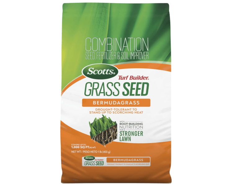
Scotts Turf Builder Grass Seed Bermudagrass with Fertilizer and Soil Improver, Drought-Tolerant