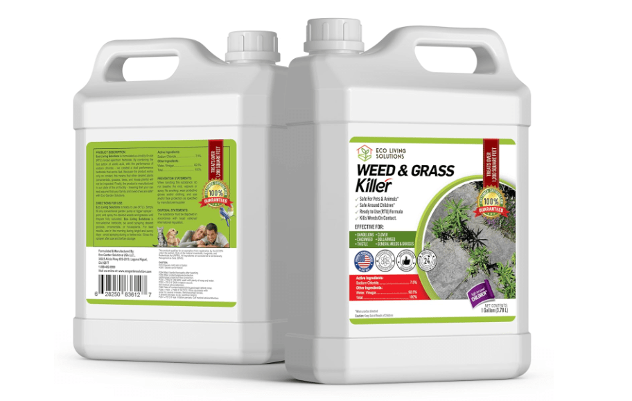 
ECO Garden PRO - Organic Vinegar Weed Killer | Kid/Pet Safe | Clover Moss, Green Grass & Poison Ivy Killer for Lawns | Spray Ready Glyphosate