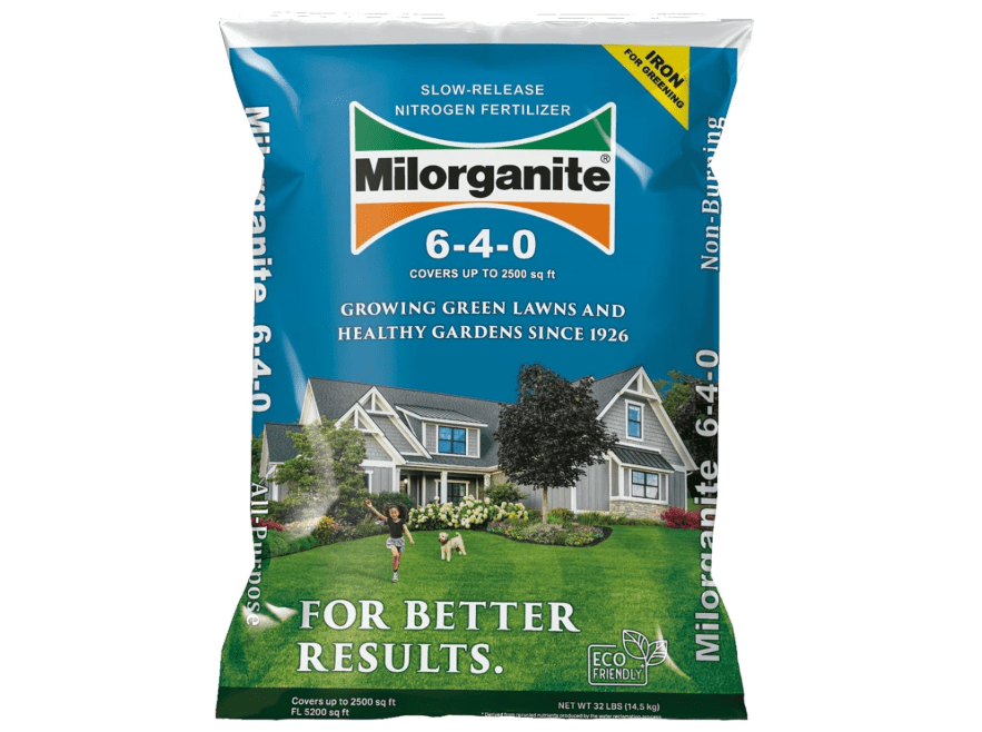 
Milorganite All-Purpose Eco-Friendly Slow-Release Nitrogen 6-4-0 Fertilizer, 32 Pound Bag - for Lawns, Flowers