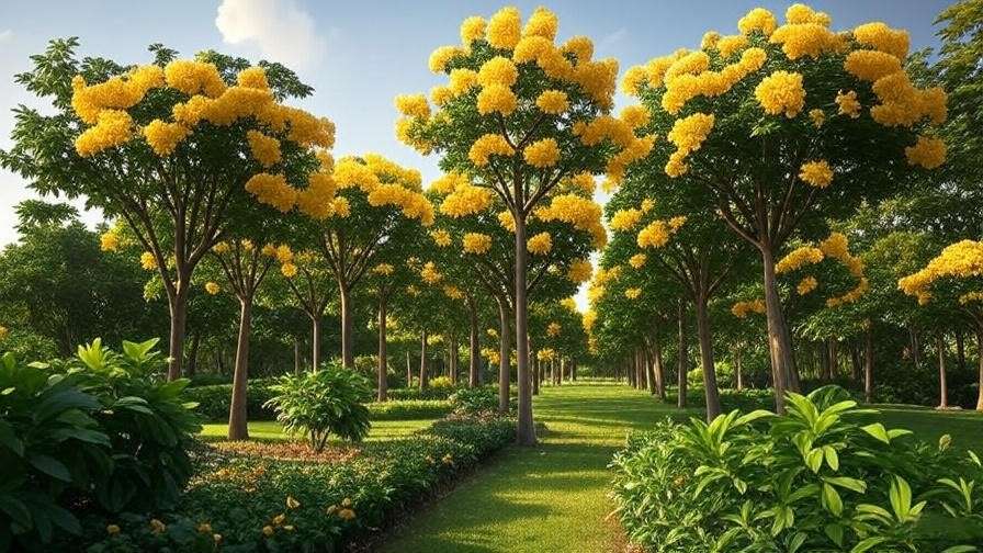Trees with Yellow Flowers