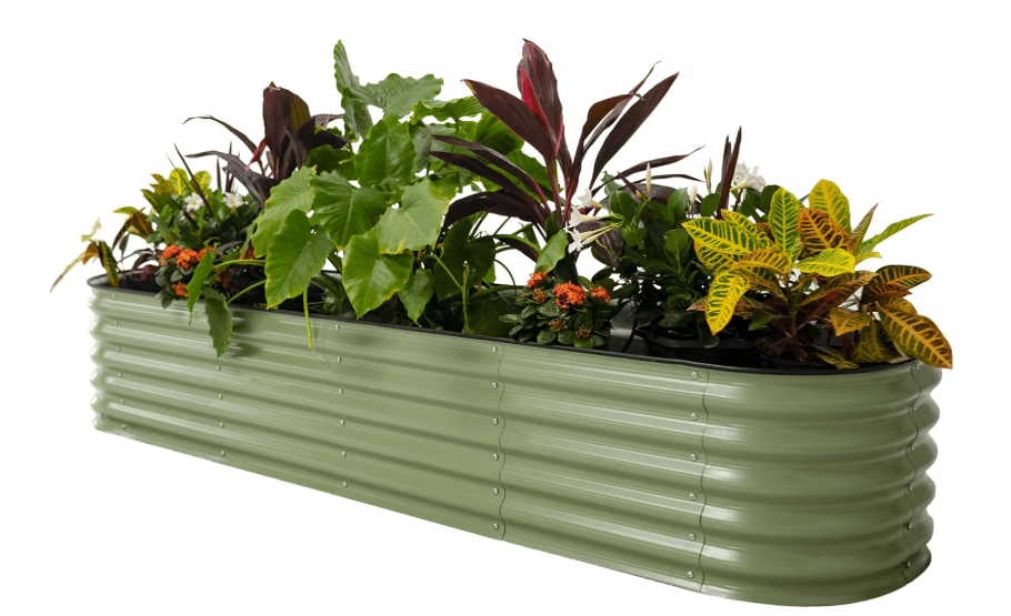 
Vego garden Raised Garden Bed Kits, 17" Tall 9 in 1 8ft X 2ft Metal Raised Planter Bed for Vegetables Flowers Ground Planter Box-