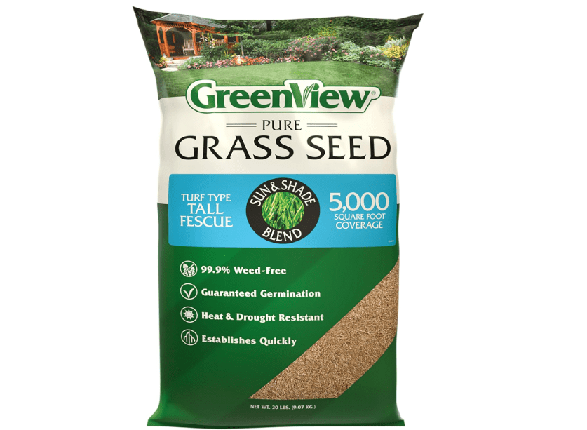 
GreenView Pure Grass Seed Turf Type Tall Fescue Sun & Shade Blend, 20 lb. Bag – Covers up