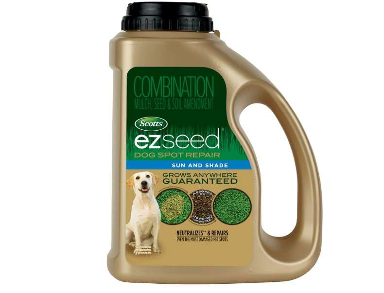  Scotts EZ Seed Dog Spot Repair Sun and Shade, Combination Mulch, Grass Seed Mix and Soil Amendment to Neutralize and Repair Pet Spots, 2 lbs.