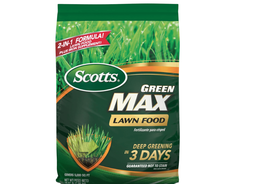 
Scotts Green Max Lawn Food, Lawn Fertilizer Plus Iron Supplement for Greener Grass in 3 Days, 5,000 sq. ft., 16.67 lbs