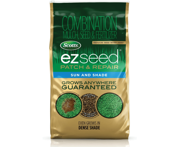 Scotts EZ Seed Patch & Repair for Sun and Shade Combination Mulch, Sun and Shade Grass Seed and Fertilizer for Bare Spots and Repair