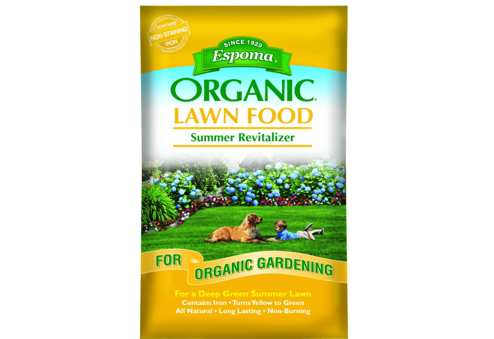 
Espoma Organic Lawn Food Summer Revitalizer 8-0-0 Natural & Organic Fertilizer for All Lawns; Provides Iron & Long Lasting Organic Nitrogen for 