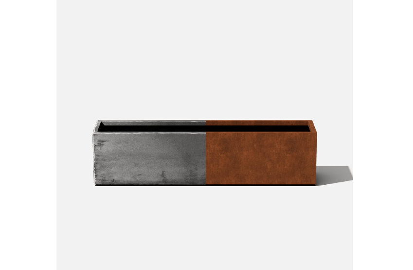 
Veradek Metallic Series Corten Steel Rectangular Window Box Planter,