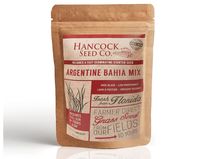 Hancock Argentine Bahia Grass Seed Mix for Lawn, Low Maintenance, Low Watering Requirement Grass Seed for Southern Lawns