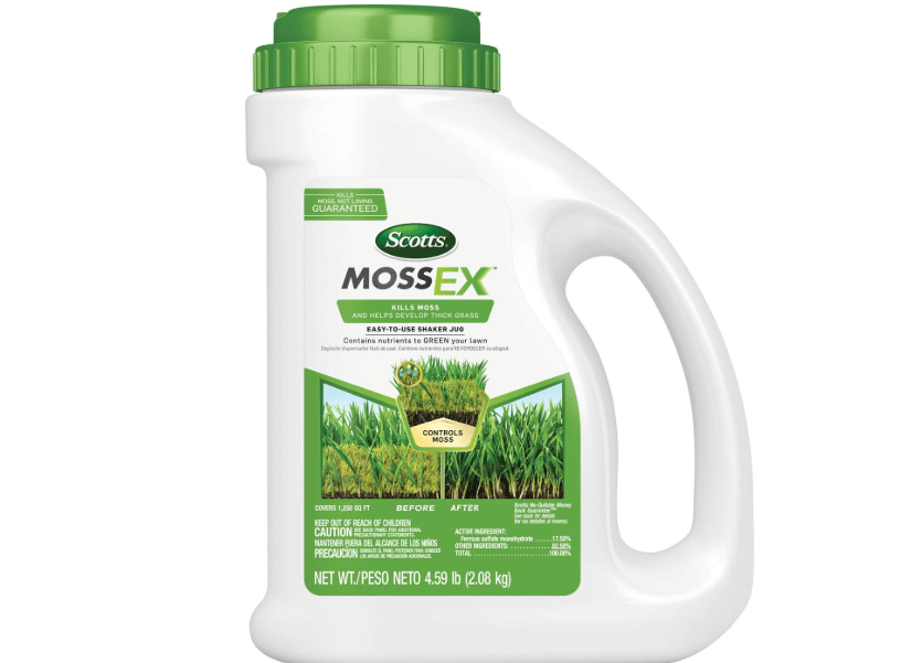 
Scotts MossEx, Moss Killer for Lawns, Easy-To-Use Shaker Jug, Contains Fertilizer to Green Grass,