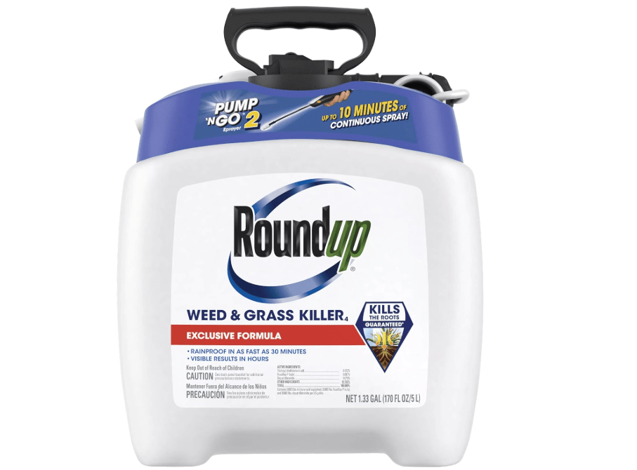 
Roundup Weed and Grass Killer₄ with Pump 'N Go 2 Sprayer, Use in and Around Flower Beds, Trees & More, 1.33 gal