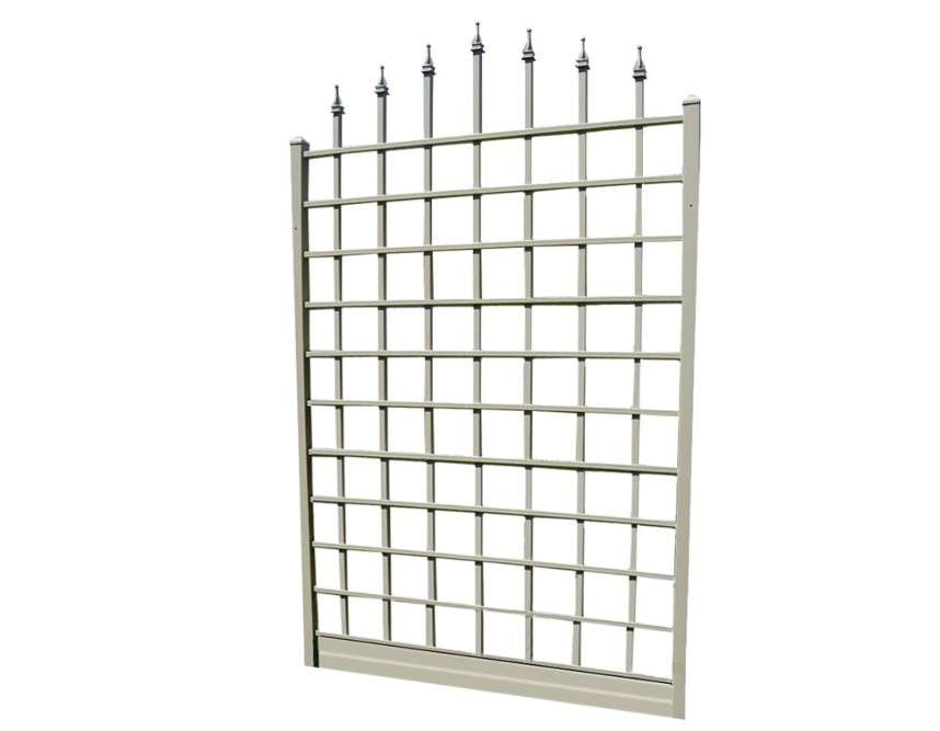  Dura-Trel Winchester 57 x 95 Inch PVC Vinyl Outdoor Garden Patio Trellis, with Wall Mounting Screws, White