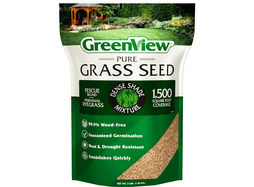 
GreenView Pure Grass Seed Dense Shade Mixture, 3 lb. Bag – Covers up to 1,500 sq. ft