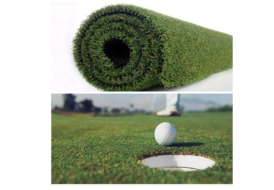 Pro Putting Green Golf Artificial Grass Turf 6FTX10FT， Indoor Outdoor Golf Training Mat, Synthetic Fake Grass for Baseball Football Gym Sports 