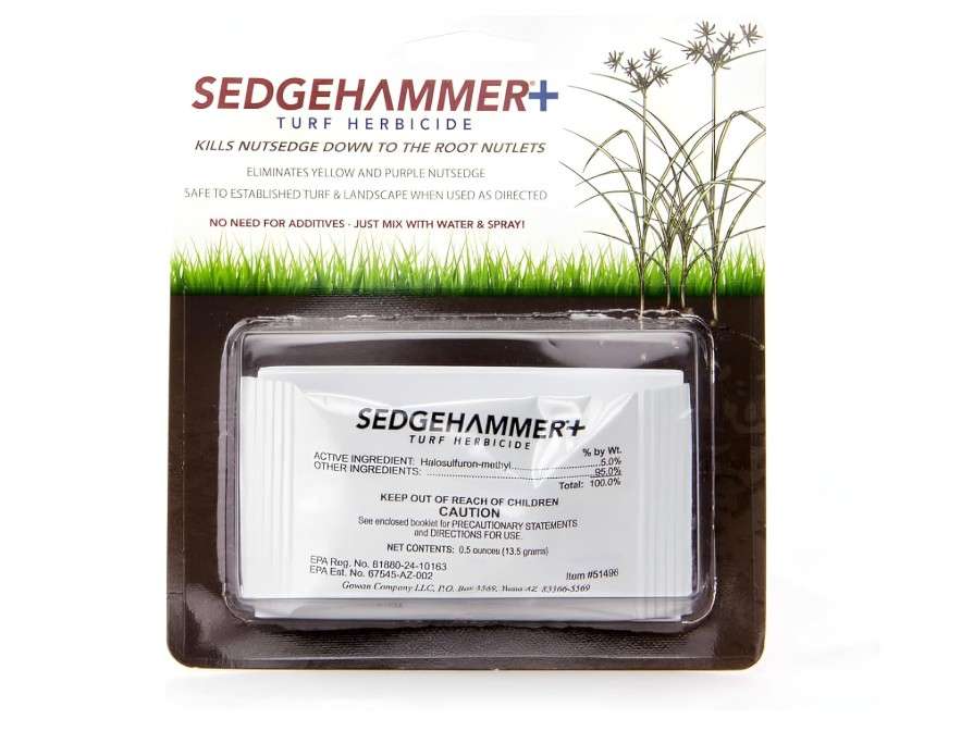 
Sedgehammer Plus Turf Herbicide - 1 Pack of 13.5 Gram Pack of USA-Made Purple & Yellow Nutsedge Killer for Lawns with Pre-Mixed Surfactant - Lawn 