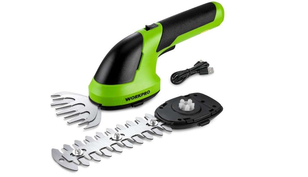 WORKPRO Cordless Grass Shear & Shrubbery Trimmer - 2 in 1 Handheld 7.2V Electric Grass Trimmer Hedge Shears/Grass Cutter Rechargeable Lithium-Ion... 