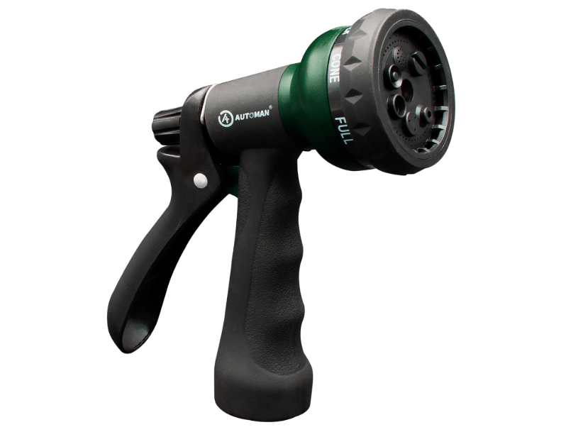 
AUTOMAN-Garden-Hose-Nozzle, ABS Water Spray Nozzle with 7 Adjustable Watering Patterns, Slip Resistant for Watering Plants, Lawn& Garden, Washing Cars