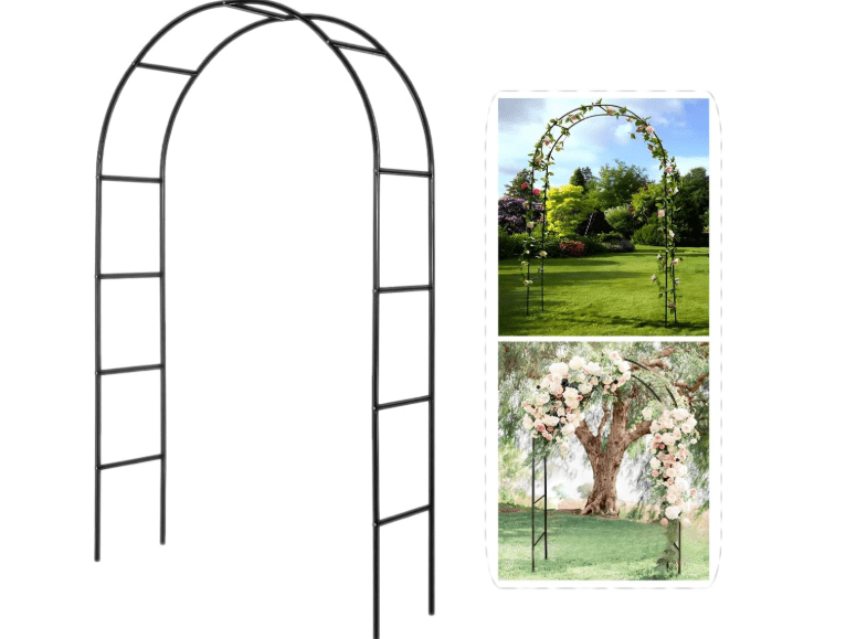 
Metal Pergola Arbor,4.6 Feet Wide x7.9 Feet High Assemble Freely for Various Climbing Plant Wedding Garden Arch Bridal Party Decoration Wide Arbor