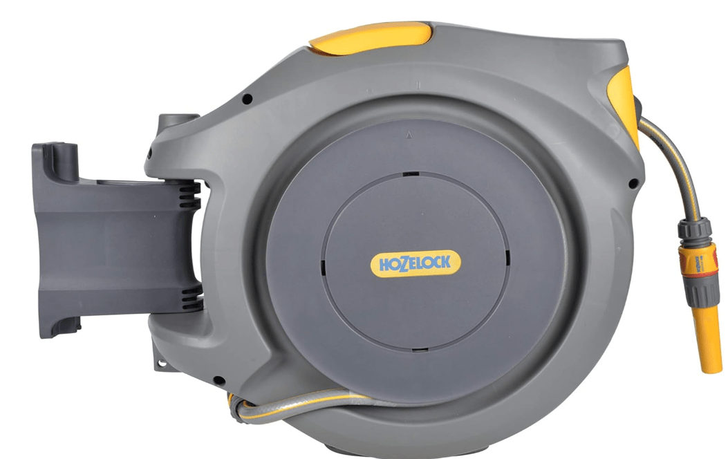 
Hozelock - Auto Reel 20m Wall-Mounted Hose Reel: Easy to Install, Lock, Auto-Rewind, Ready-to-use Reel with Nozzle, Fittings, Hose and Accessories Included
