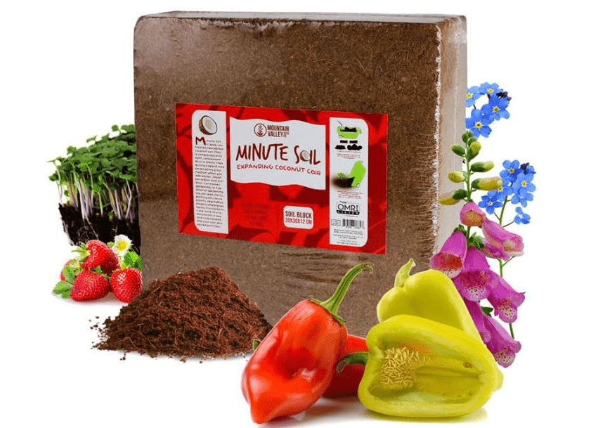 
Mountain Valley Seed Company Minute Soil - Compressed Coco Coir Brick, Fiber Grow Medium, Potting Soil Indoor & Outdoor Plants, 1 Block