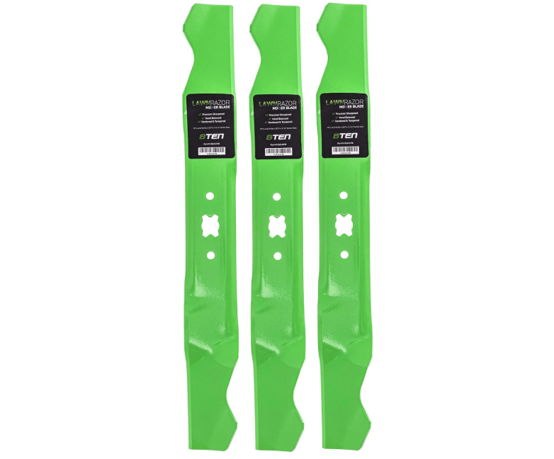 
8TEN LawnRAZOR Mower Blade for MTD Cub Cadet Troy Bilt Walk Behind 19 inch Deck 742-0739 942-0739 (Mulching) 3 Pac