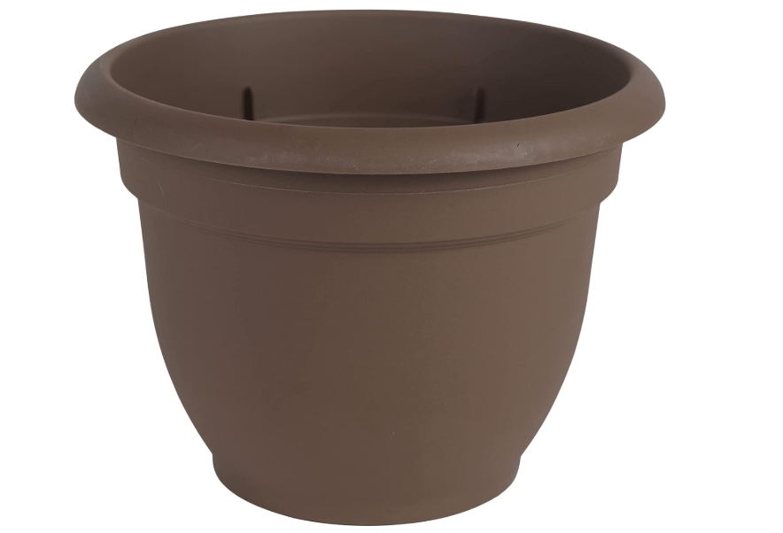 
Bloem Ariana Self Watering Planter: 16" - Chocolate - Durable Resin Pot, for Indoor and Outdoor Use, Self Watering Disk Included, Gardening,