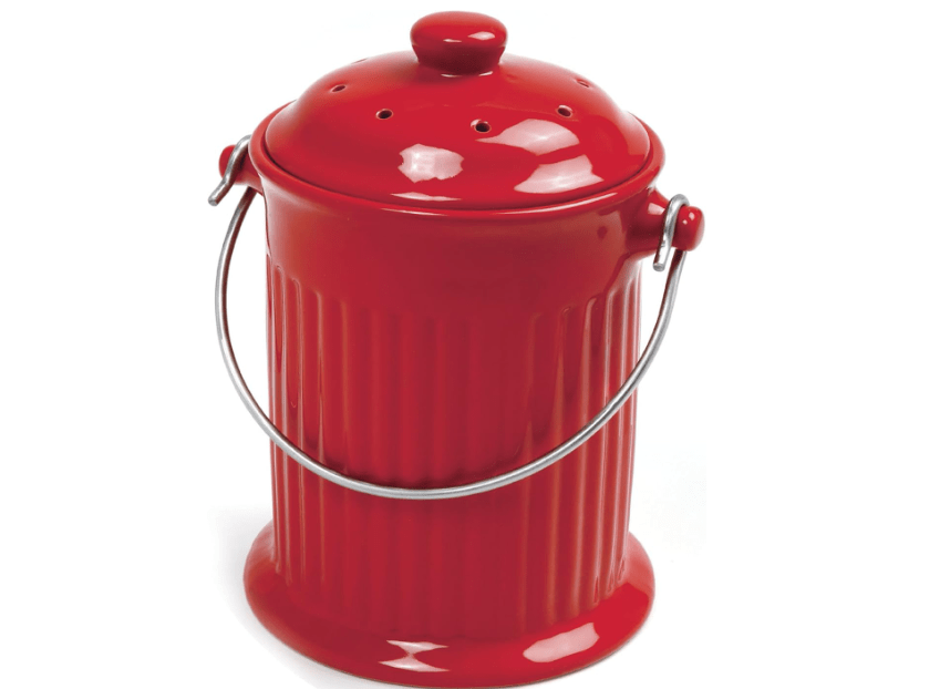 Norpro 1 Gallon Ceramic Compost Keeper, Re