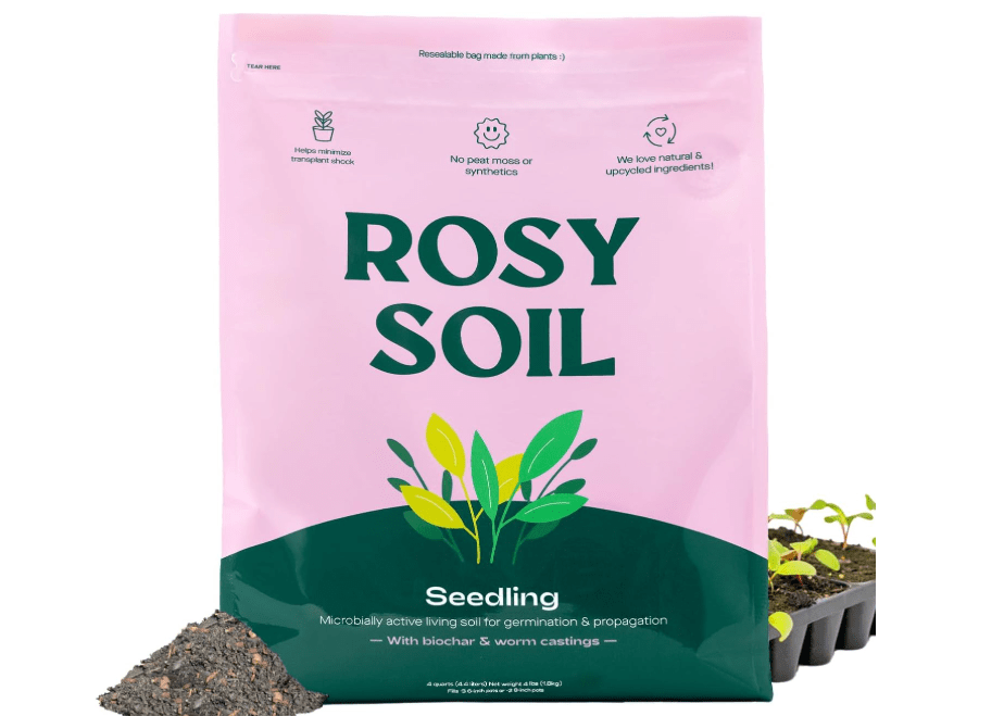
Seedling Seed Starter Soil Mix - Peat-Free Organic Potting Mix for Seeds, Cuttings, Microgreens- Enriched w/Worm Castings, Root-Boosting