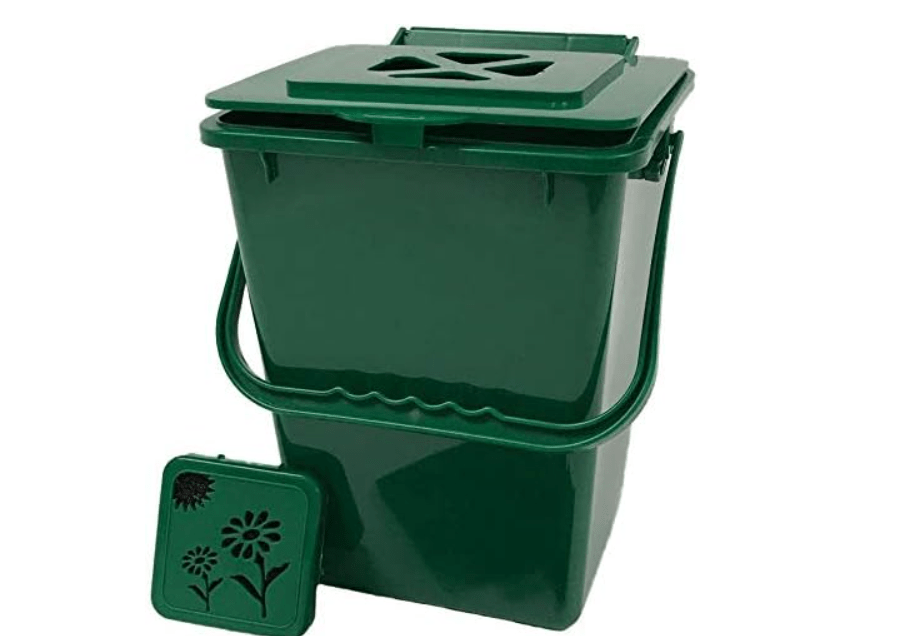  Exaco ECO 2000-NP Kitchen Compost Pail, 2.4 Gallon, Gree