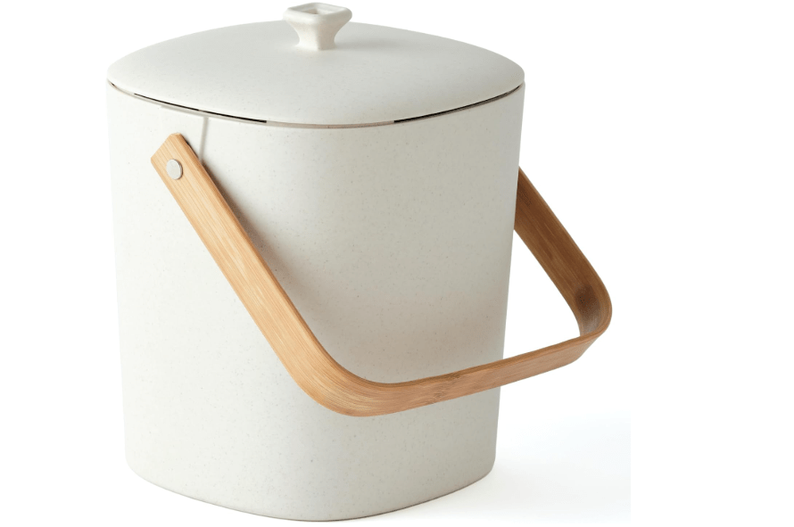  Bamboozle Countertop Compost Bin Kitchen | 1 Gallon | Odorless Composting Bin with Filters | Indoor Compost Bin with Lid | Plant Based Kitchen Composter for.