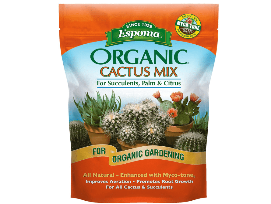  Espoma Organic Cactus Potting Soil Mix, Natural & Organic Soil for Cactus, Succulent, Palm, and Citrus grown in containers both indoors and outdoors