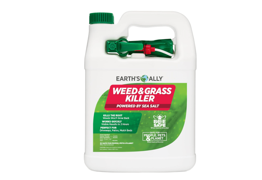 
Earth's Ally Weed and Grass Killer 1 gal | Safe, Pet-Friendly Natural Weed Control Spray for Driveways & Sidewalks, Ready-to-Use - Bee Safe, No