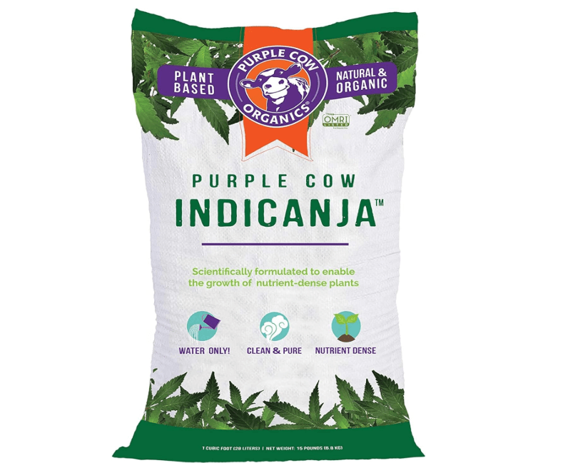 
Purple Cow Organics IndiCanja 1 Cubic Foot Bag, Organic Living Soil, Clean & Natural Plant Based Water Only Super Soil for Professional Indoor &.