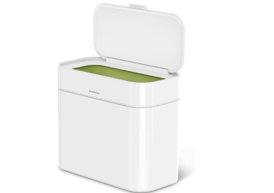  simplehuman Compost Caddy, Detachable and Countertop Bin, 4 Liter / 1.06 Gallon, White