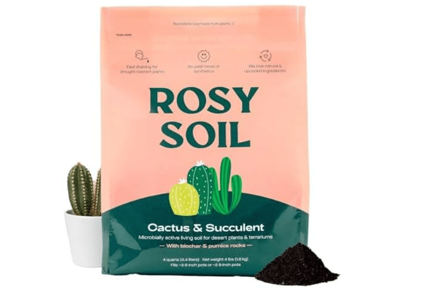 
Cactus and Succulent Organic Potting Soil Mix for House Plants - Fast Draining, Root Boosting, Peat-Free, Less Prone to Gnats - Drought-Tolerant 