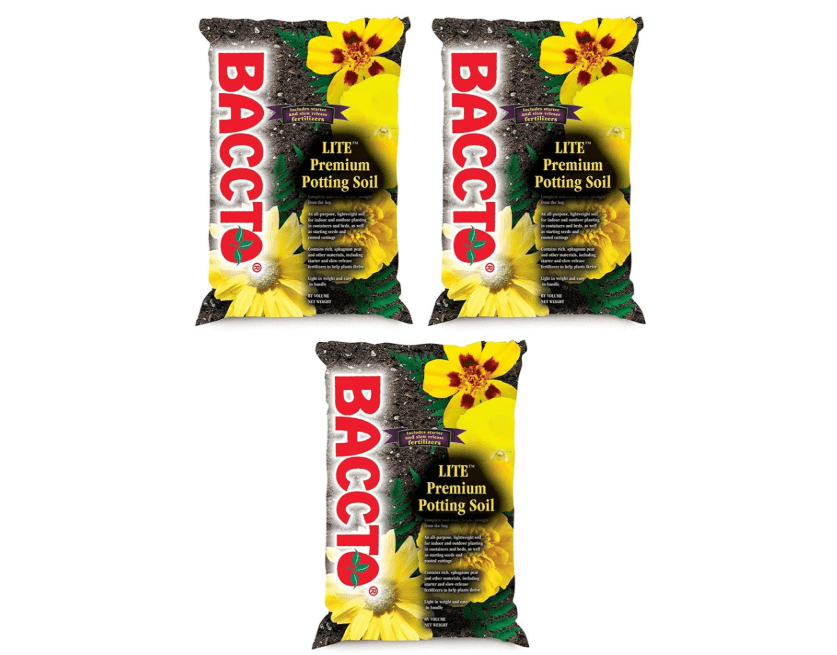 
Michigan Peat 1420 Baccto Lite Premium Potting Soil for Indoor Outdoor Gardening, Seed Starting, Propagation, and More, 20 Quart Bag (3 Pack