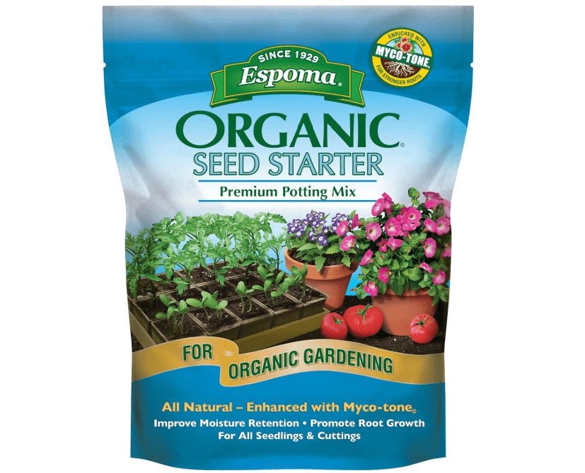 
Espoma Organic Seed Starter Premium Potting Soil Mix - All Natural & Organic Seed Starting Mix with Mycorrhizae. for Organic Gardening, 8 qt, Pack