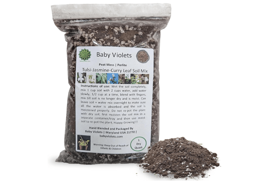 
Tulsi/Holy Basil/Curry Leaf/Jasmine Plant Potting Soil Mix (3 Cups