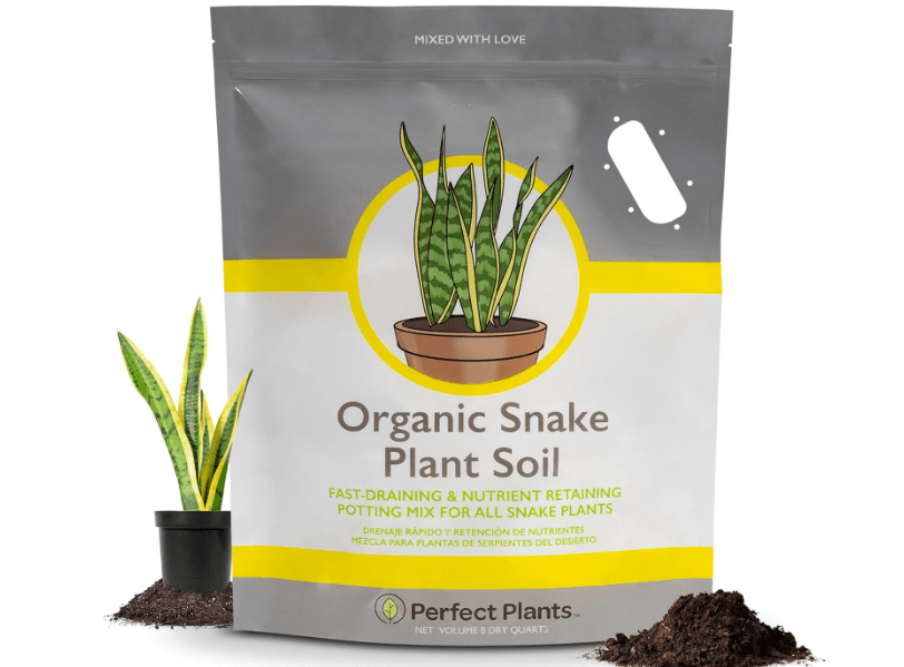 Perfect Plants Organic Snake Plant Soil in 8qt. Bag | Coco Coir Based Potting Mix Snake Plant Varieties