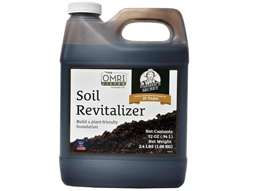
Farmer’s Secret Soil Revitalizer (32oz) - Organic (OMRI Listed) Dirt Health Booster - Liquid Compost Soil Amendment - Activated Humic Acid - Great for Fall.