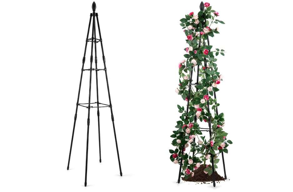  VANCORE 2 Pack Obelisk Trellis for Climbing Plants Outdoor, Garden Trellis for Potted Plants Indoor, Plant Support for Vegetable,Vines & Flowers